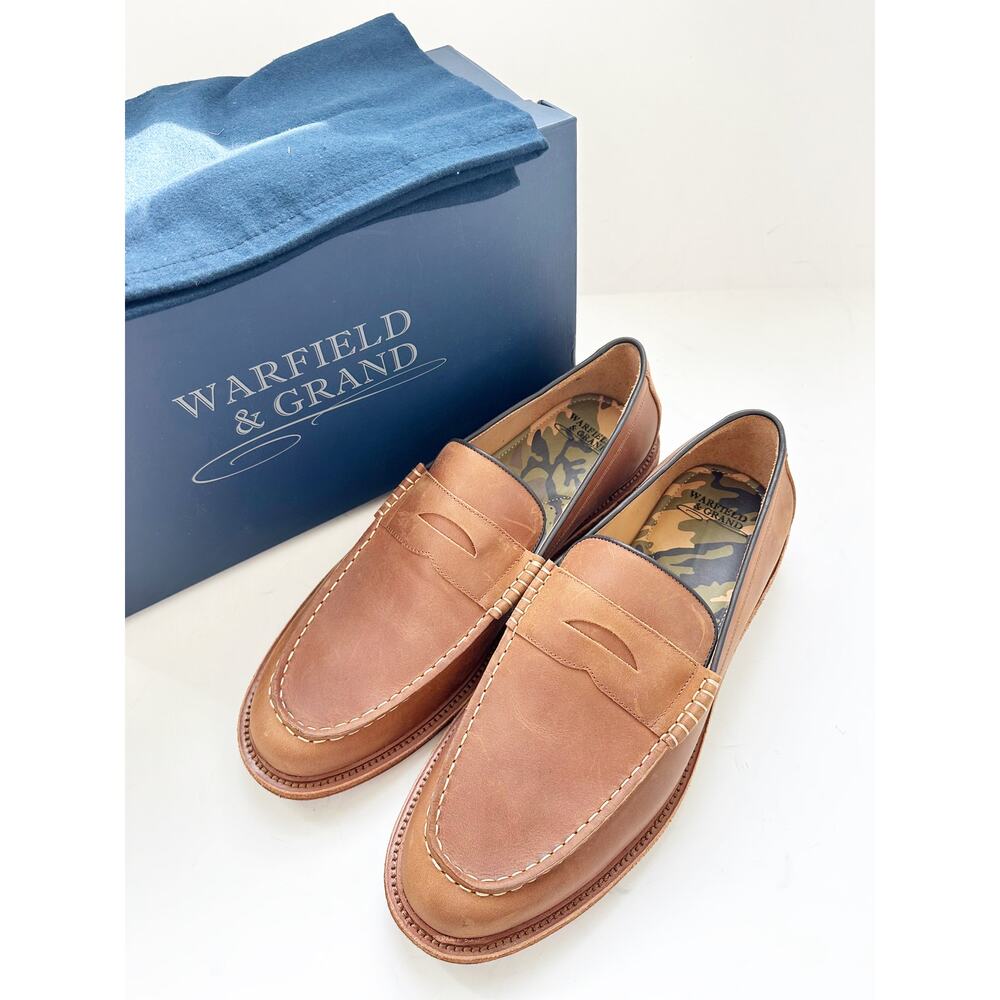 NWB Warfield & Grand Dillinger Men's Loafer Cognac Brown Size 12